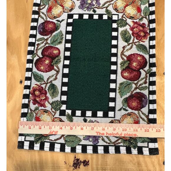 VTG Fruit Harvest Table 2 Runners & 8 Placemats Tapestry Farmhouse Cottagecore - Picture 9 of 11